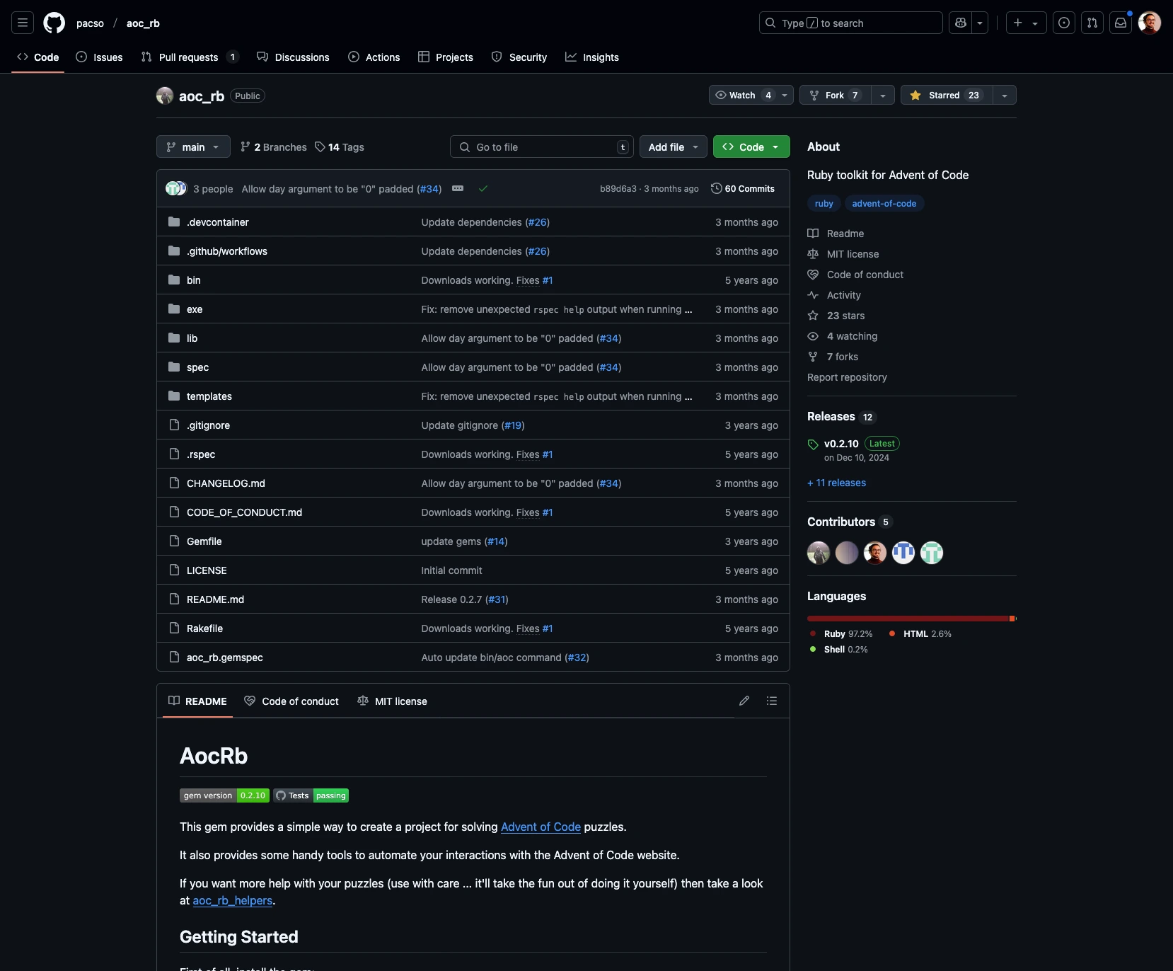 AOC Ruby (aoc_rb)