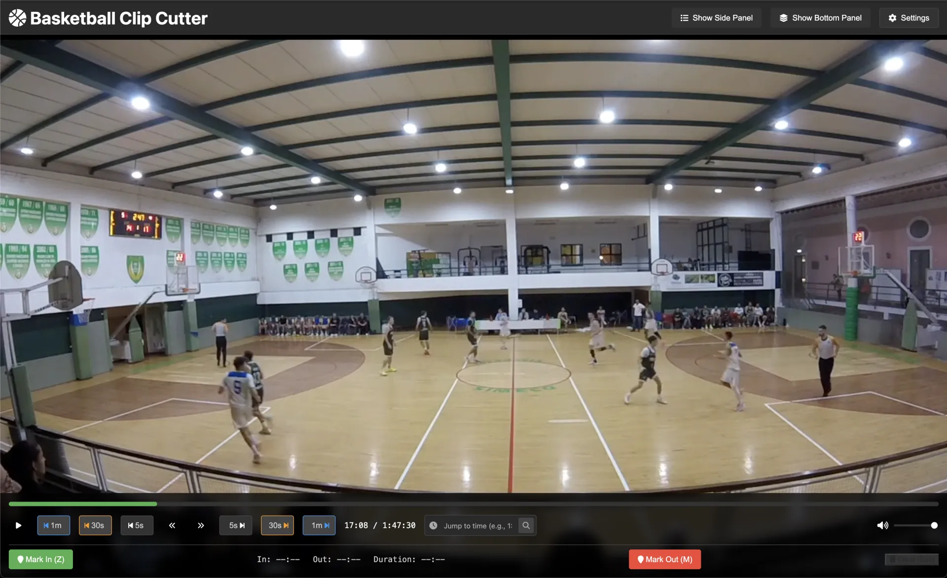 Screenshot of Basketball Video Analyzer