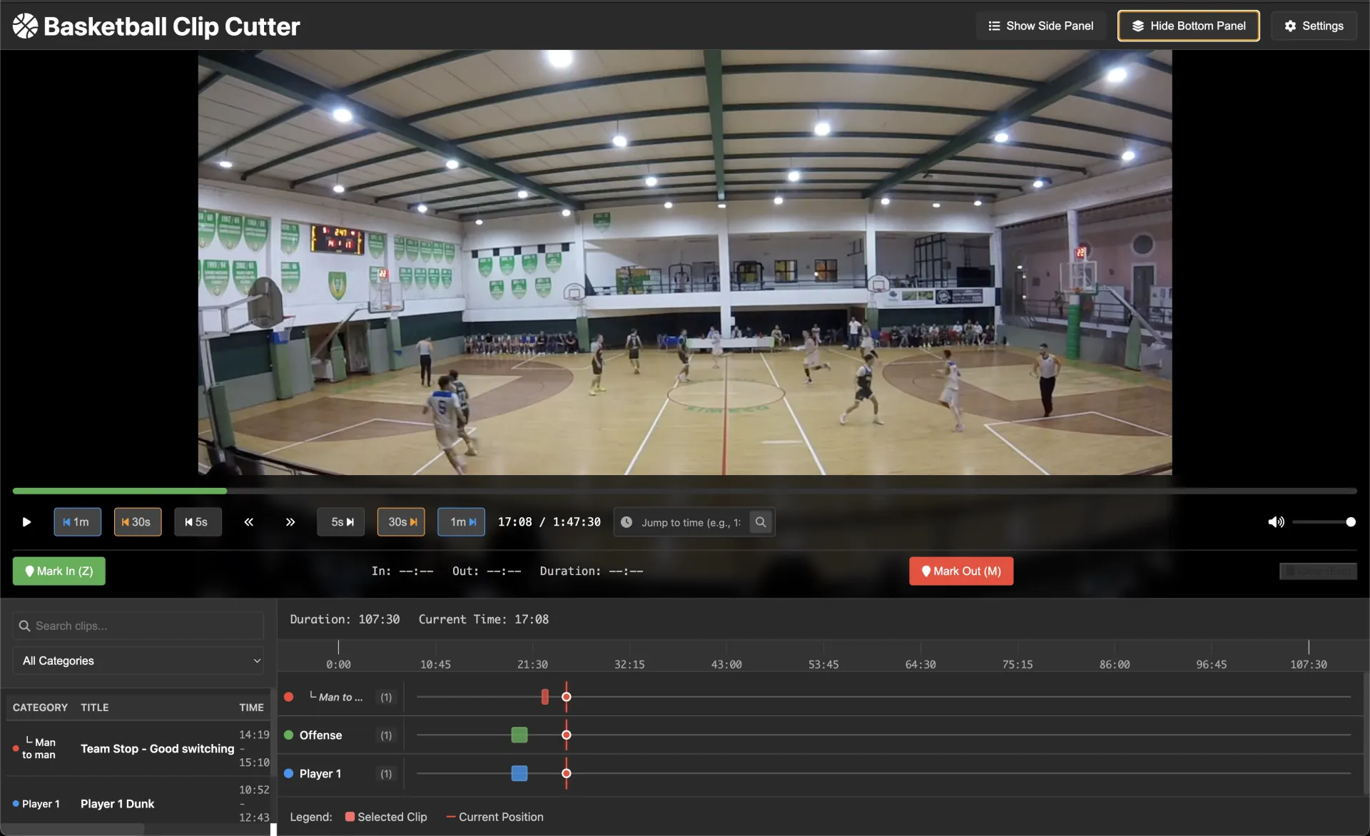 Basketball Video Analyzer screenshot 1