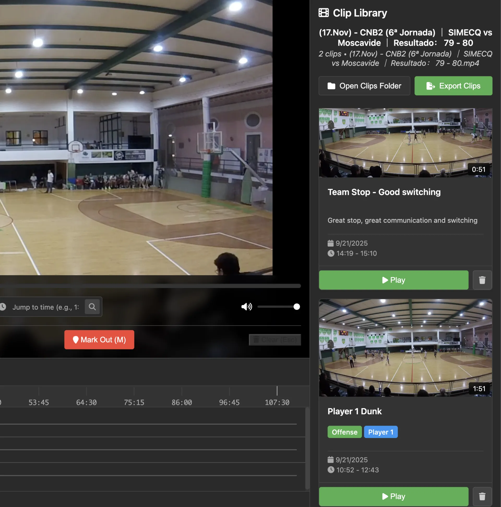 Basketball Video Analyzer screenshot 2