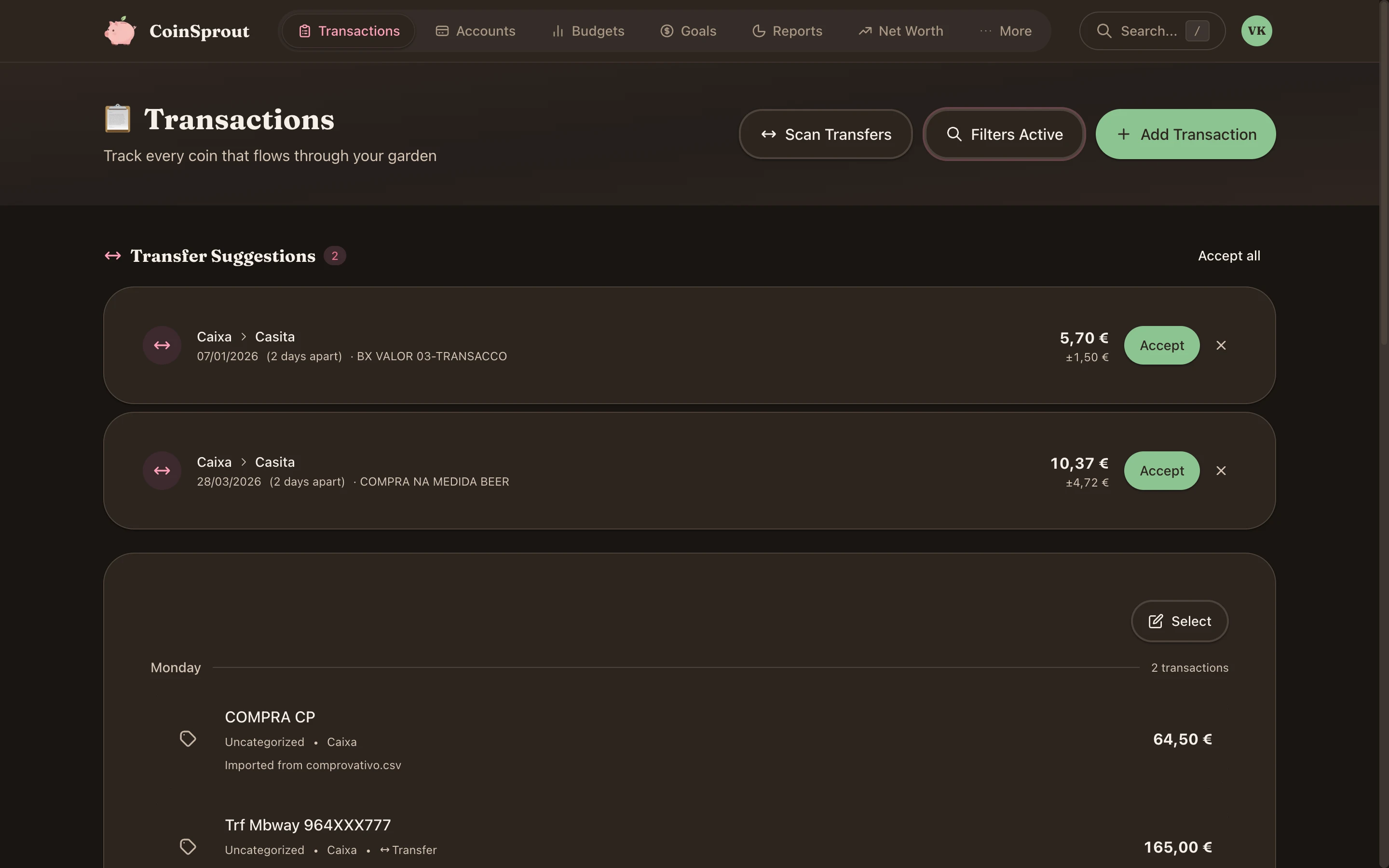 CoinSprout screenshot 2