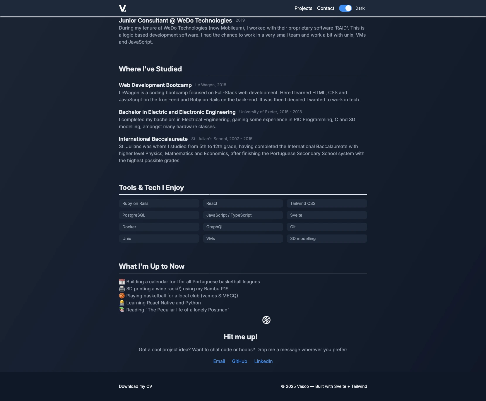 Portfolio Site screenshot 3